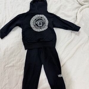 Versace Black Tracksuit with Iconic Logo